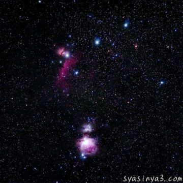 1月 オリオン座三ツ星