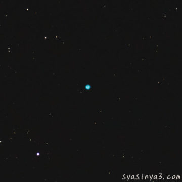 10月 青い雪玉星雲