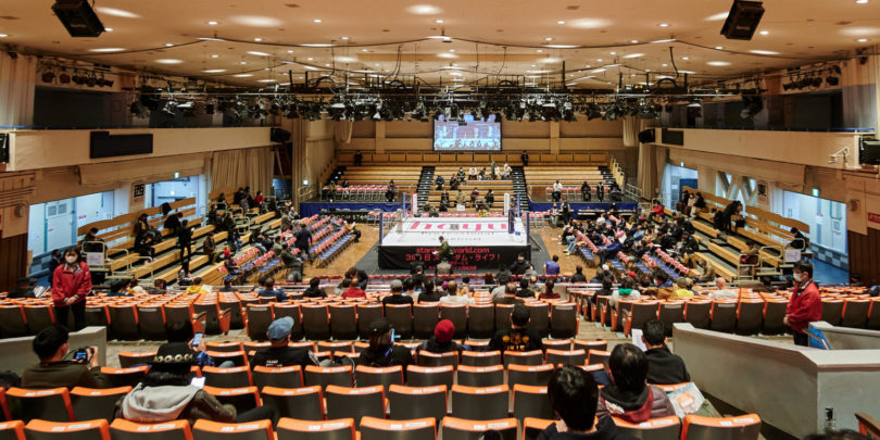 後楽園ホールのプロレス撮影